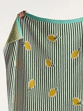 Anthropologie sonnie icon lemon Striped Throw